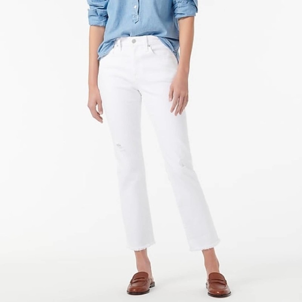 J. Crew Petite Slim boyfriend jean in white size 26